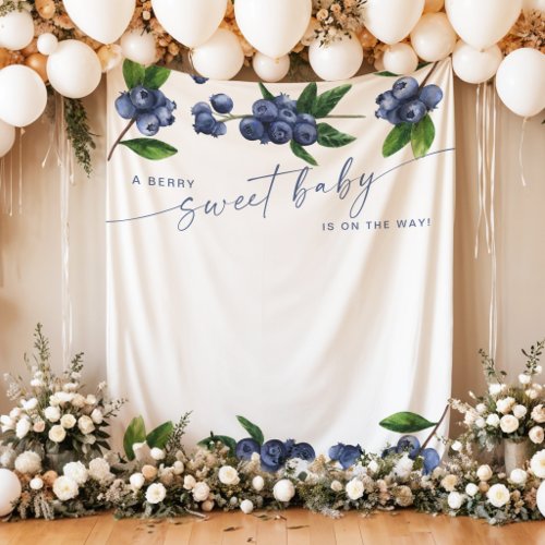 Blueberry Berry Sweet Baby Baby Shower Tapestry
