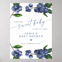 Blueberry Berry Sweet Baby Baby Shower Welcome