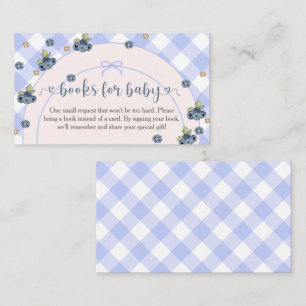 Blueberry Berry Sweet Baby Boy Baby Shower  Enclosure Card