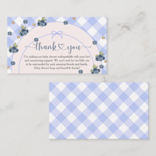 Blueberry Berry Sweet Baby Boy Baby Shower  Enclosure Card
