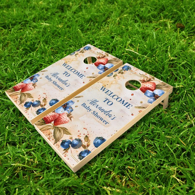 Blueberry Berry sweet baby shower Cornhole Set (Creator Uploaded)