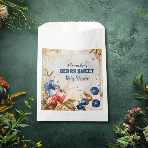 Blueberry Berry Sweet Baby Shower Favor Bag