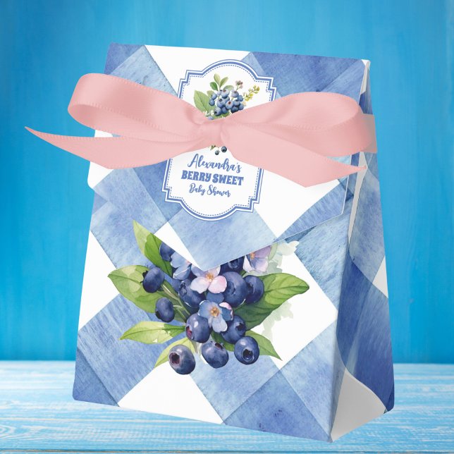 Blueberry Berry Sweet Baby Shower Favor Boxes (Creator Uploaded)