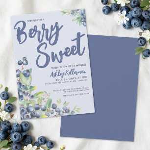 Blueberry Berry Sweet Baby Shower Invitation