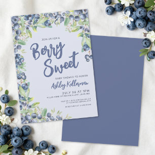Blueberry Berry Sweet Baby Shower Invitation
