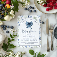 Blueberry Berry Sweet Baby Shower Invitation