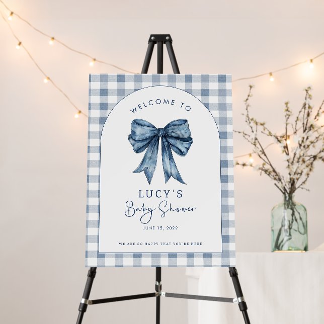 Blueberry Berry Sweet Baby Shower Welcome  Foam Board (In Situ (Stand))