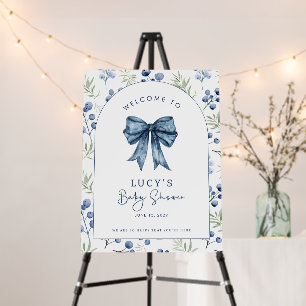 Blueberry Berry Sweet Baby Shower Welcome Foam Board