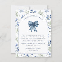 Blueberry Berry Sweet Baby Thank You Postcard 