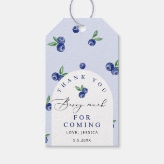 Blueberry berry sweet birthday gift tags | Zazzle