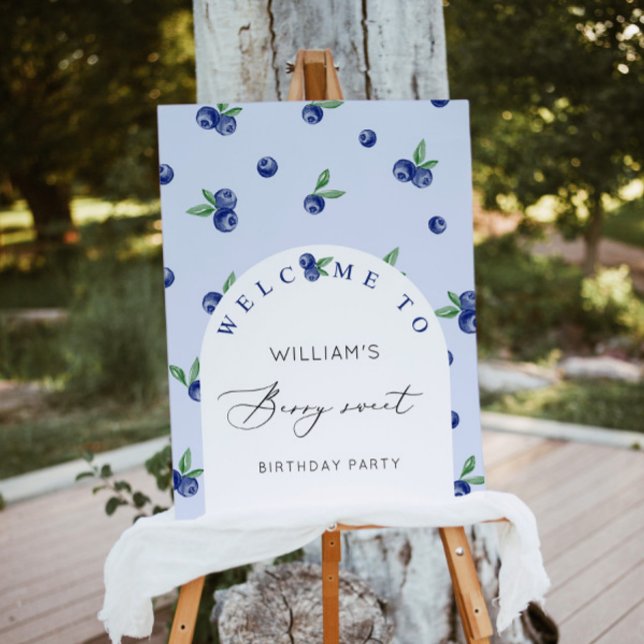 Blueberry Berry sweet birthday party welcome Foam Board (Creator Uploaded)