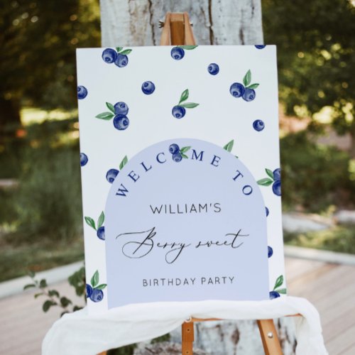 Blueberry Berry sweet birthday party welcome Foam Board