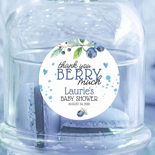 Blueberry Berry Thank You Berry Much Classic Round Sticker