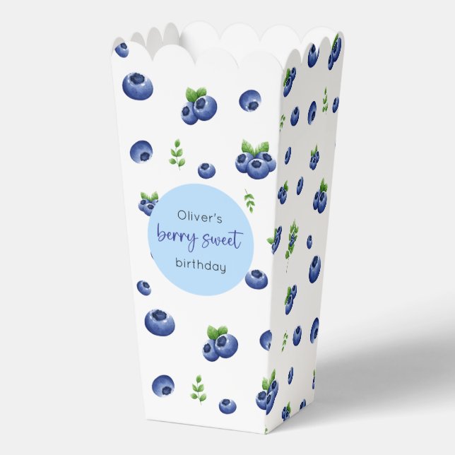 Blueberry Birthday Berry Sweet Favor Boxes (Front)