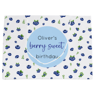 Blueberry Birthday Berry Sweet Large Gift Bag