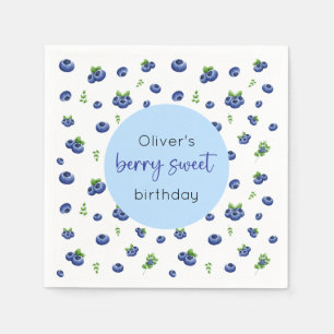 Blueberry Birthday Berry Sweet Napkins
