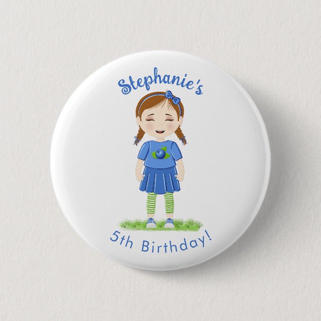 Blueberry Birthday Button (Front)