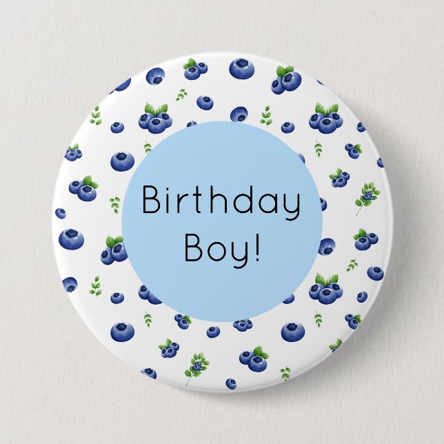 Blueberry Birthday Button (Front)