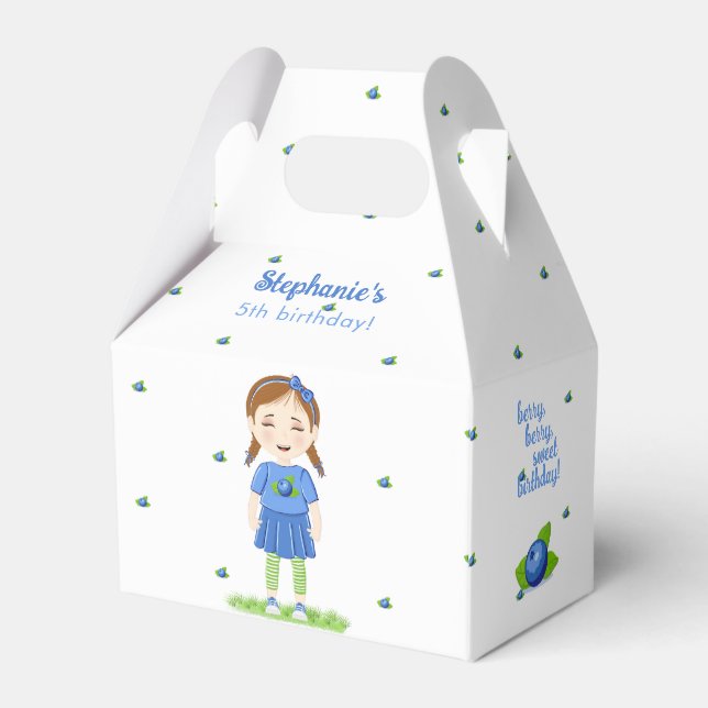 Blueberry Birthday  Favor Boxes (Back Side)