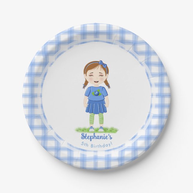 Blueberry Birthday  Paper Plates (Front)