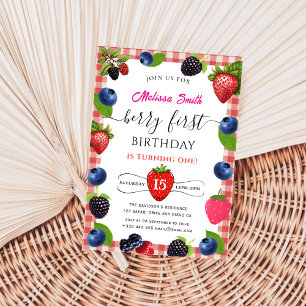Blueberry Birthday Party Invitation
