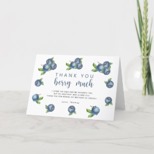 Blueberry birthday party thank you berry much