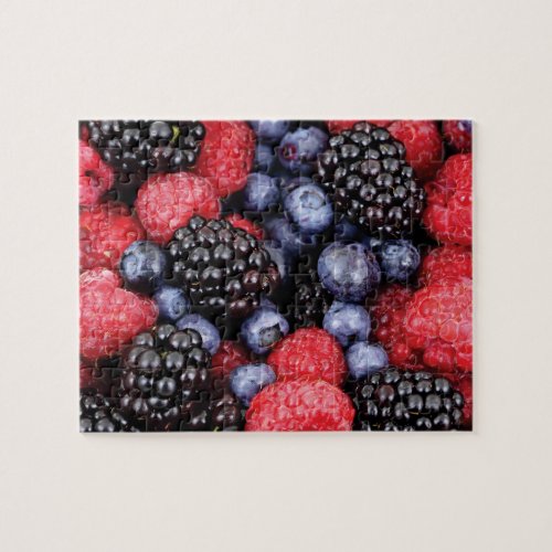 Blueberry Blackberry and Raspberry Jigsaw Puzzle