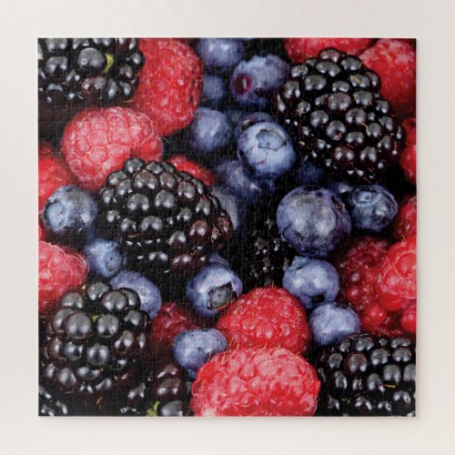 Blueberry Blackberry and Raspberry Jigsaw Puzzle