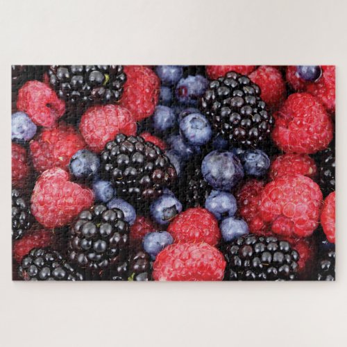 Blueberry Blackberry and Raspberry Jigsaw Puzzle