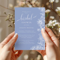 Blueberry Blue Floral Bridal Shower 