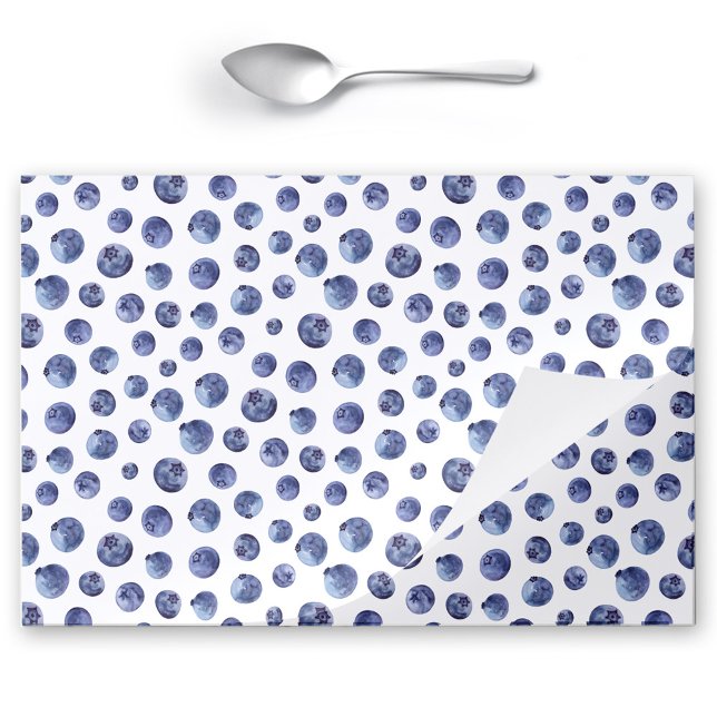 Blueberry Blue White Tearaway Paper Placemat (Blueberry Blue White Tearaway Paper Placemat)