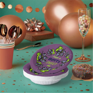 Blueberry Blueberries Berries Fruits Graphics Paper Bowls