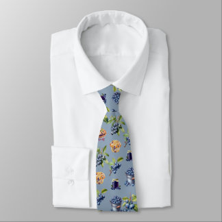 Blueberry Blueberries Neck Tie