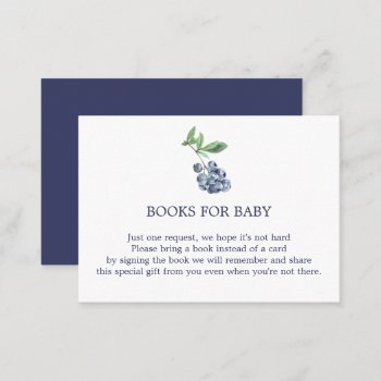 Blueberry Books For Baby Enclosure Card by LaurEvansDesign at Zazzle