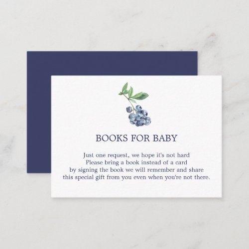 Blueberry Books for Baby Enclosure Card 