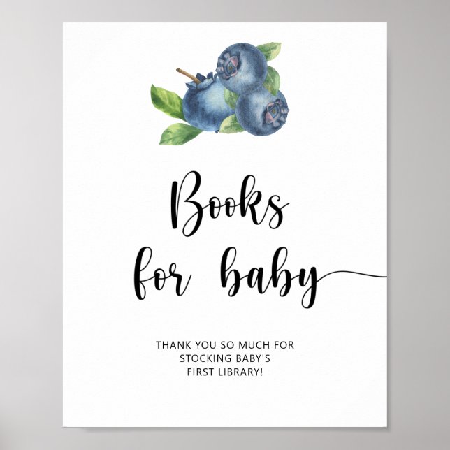 Blueberry - books for baby poster (Front)