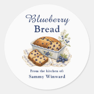 Blueberry Bread Homemade Gift Label