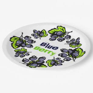 Blueberry Brunch Blueberries Fruit Paper Plates