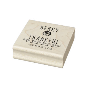 Blueberry Business Rubber Stamp