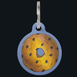 Blueberry Cake Donut Doughnut Blue Berry Junk Food Pet Name Tag<br><div class="desc">Pet tag design features an original illustration of a classic blueberry cake donut. Just personalize with the name of your dog or cat. Lots of coordinating pet products are also available from this shop! Don't see exactly what you're looking for? Contact Rebecca to have a product customized just for you!...</div>