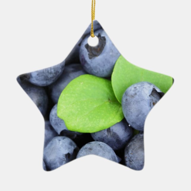 BLUEBERRY CERAMIC ORNAMENT (Front)