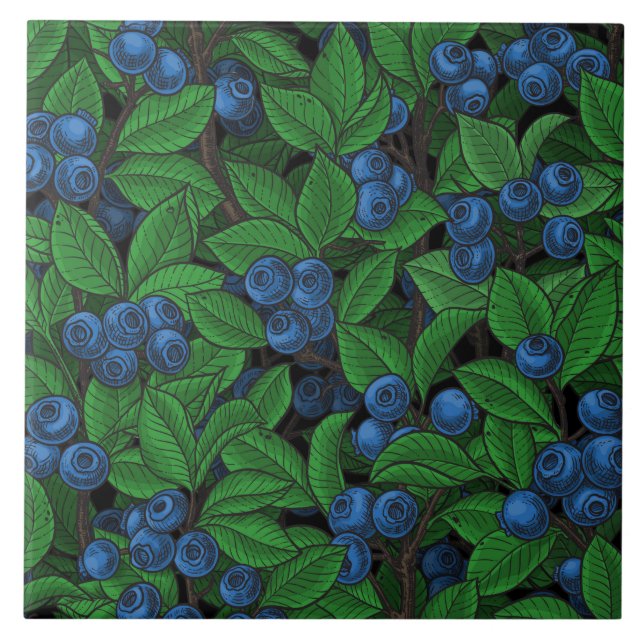 Blueberry Ceramic Tile (Front)