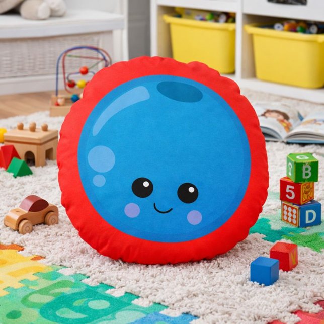 Blueberry Charm Round Pillow (Creator Uploaded)