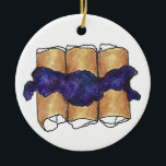 Blueberry Cheese Blintzes Jewish Deli Cuisine Ceramic Ornament<br><div class="desc">Ornament features an original marker illustration of delicious blueberry cheese blintzes,  a classic in Jewish deli cuisine.

This design is also available on other products. Don't see what you're looking for? Need help with customization? Contact Rebecca to have something designed just for you.</div>