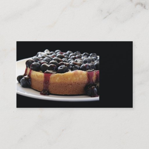 Customizable blueberry cheesecake business card