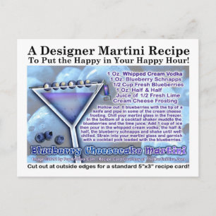 Blueberry Cheesecake Martini Recipe Postcard