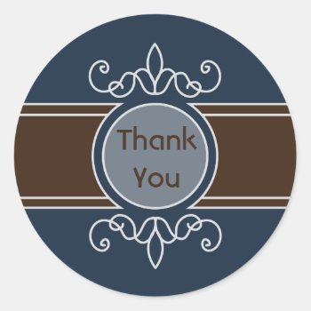 Blueberry Classic Harvest Thank You Sticker by StriveDesigns at Zazzle