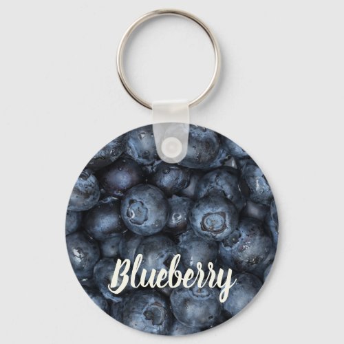 Blueberry Close Up Detail for Vegans Keychain