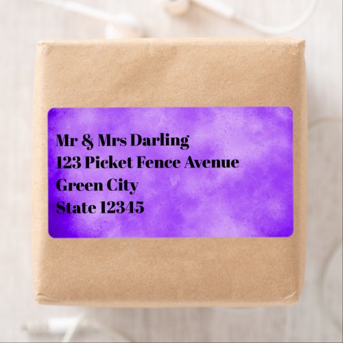 Blueberry Cloud Effect Return Address Label