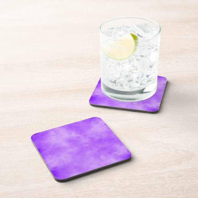 Blueberry Clouds Plastic Coaster (Right Side)